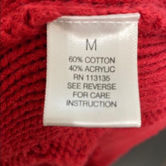 Leo & Nicole Red Cowl Neck Sweater - Picture 3 of 7